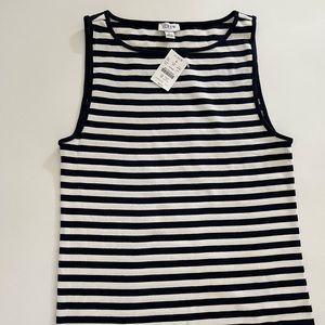 NWT J Crew Navy/White Stripe Tank Size L
